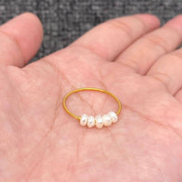 18K GP Pearl Stacker Ring