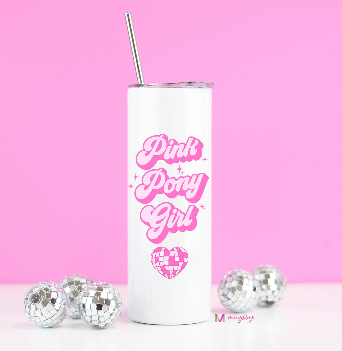 Pink Pony Girl Tumbler 20oz