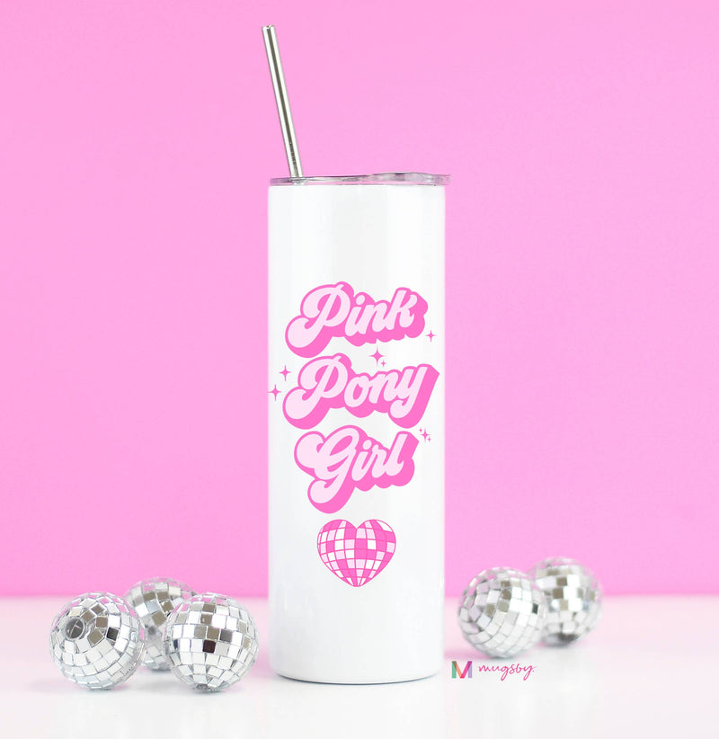 Pink Pony Girl Tumbler 20oz