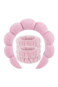 Pink Spa Headband & Wristband Set