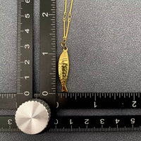 18K Gold Plated Stainless Steel Fish Charm Necklace