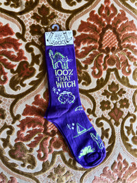 100% That Witch Halloween Socks