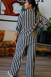Its Showtime Striped Shirt & Pants Set
