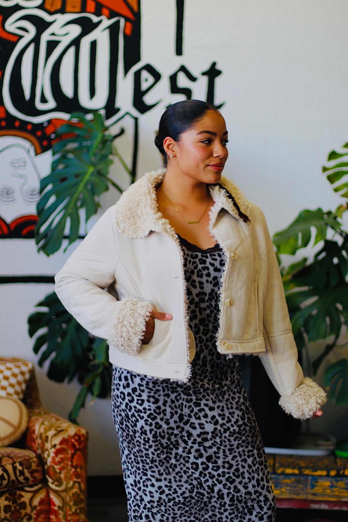 Penny Lane 2.0 Faux Fur Coat in Cream