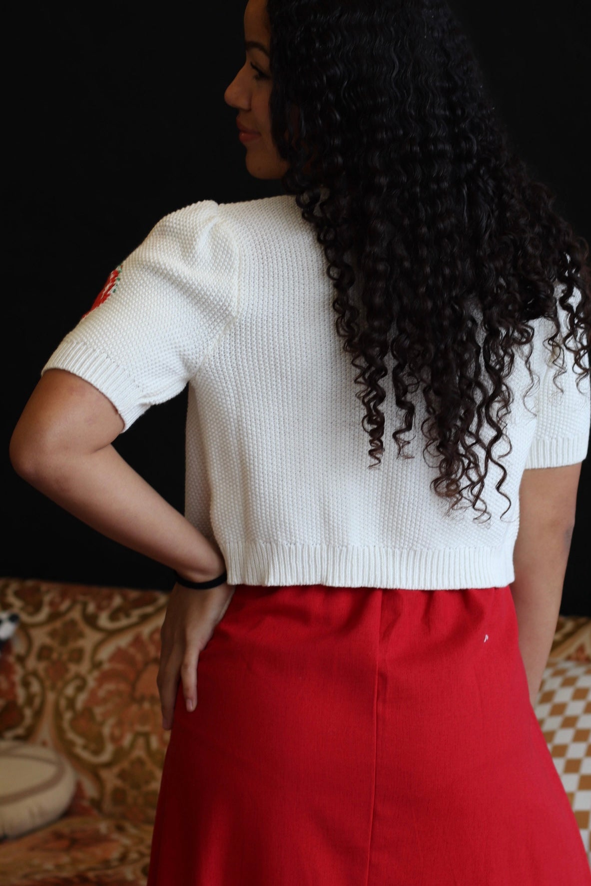 100% Fresh Knit Tomato Cardigan Top