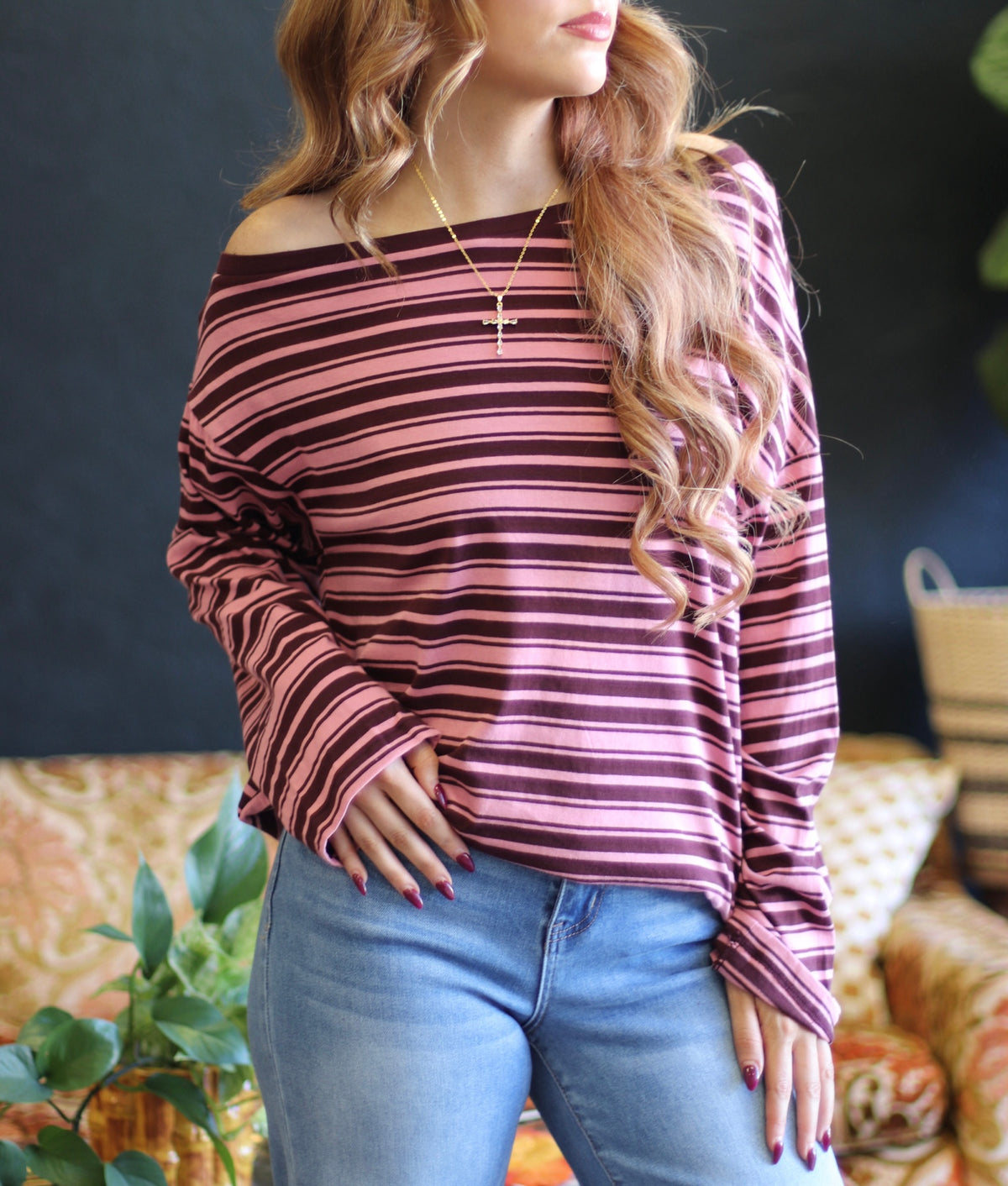 Pink Striped Long Sleeve