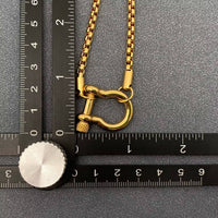 18K Gold Plated Horseshoe Buckle Necklace