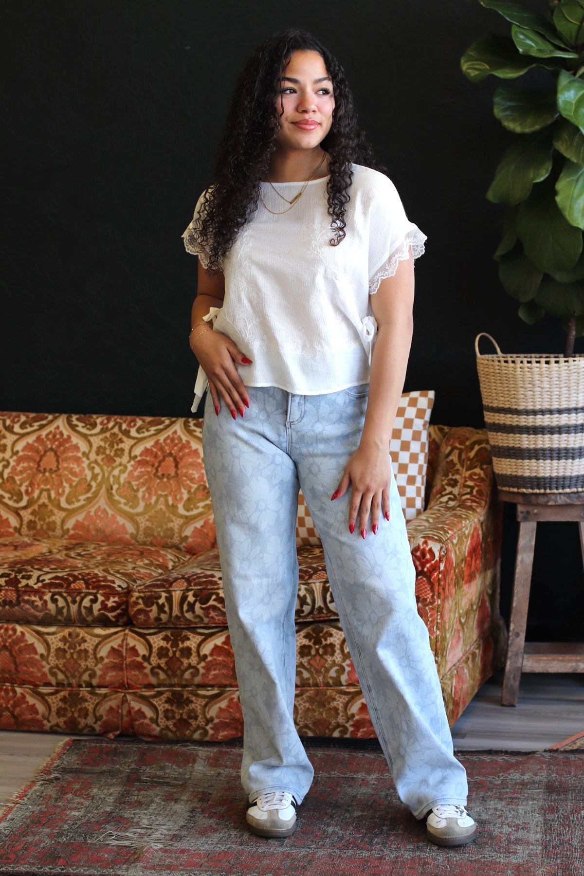 All A Daze Floral Jeans