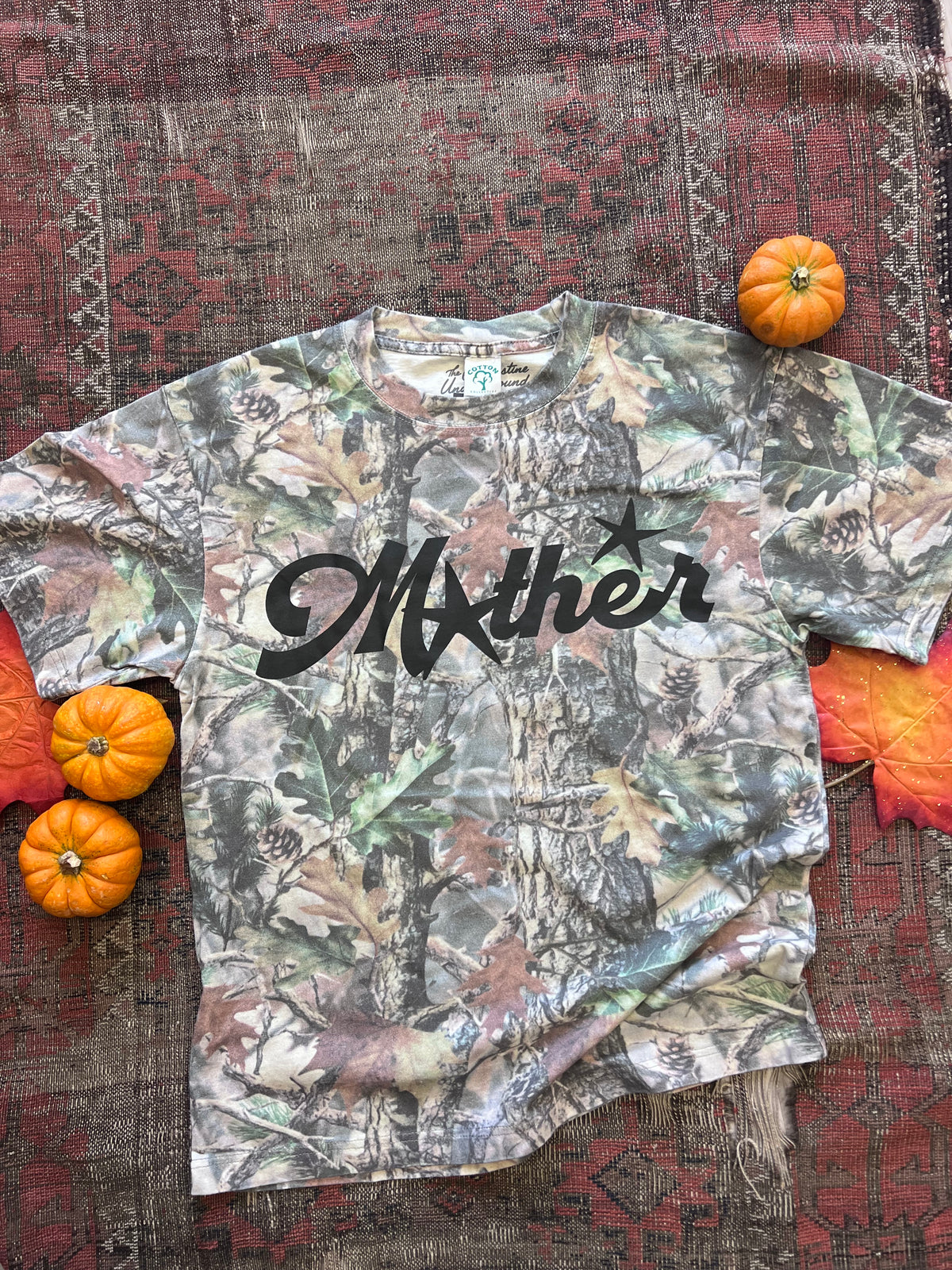 Mother Star Detail Camo Boxy Cotton T-Shirt