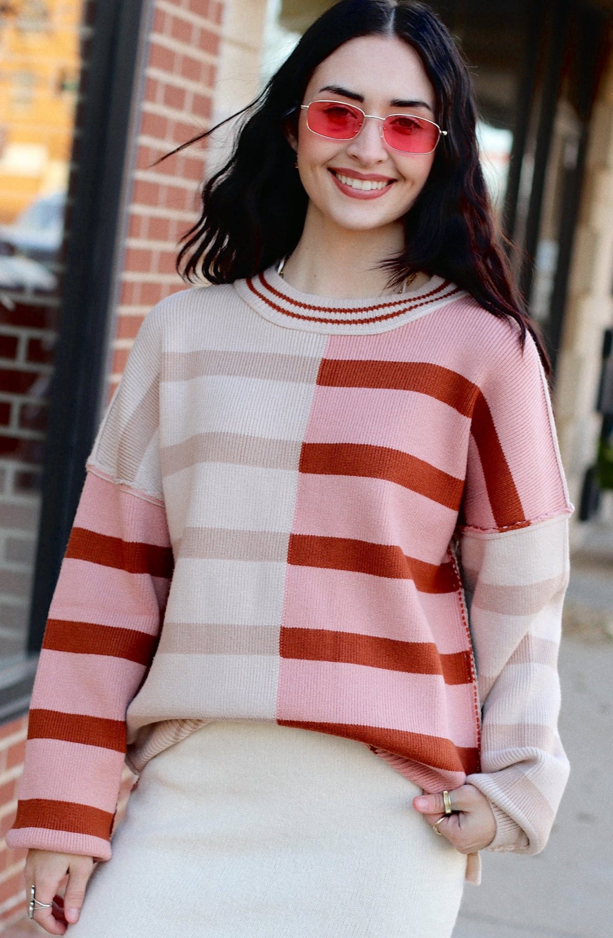 Color Block Sweater + Vanilla