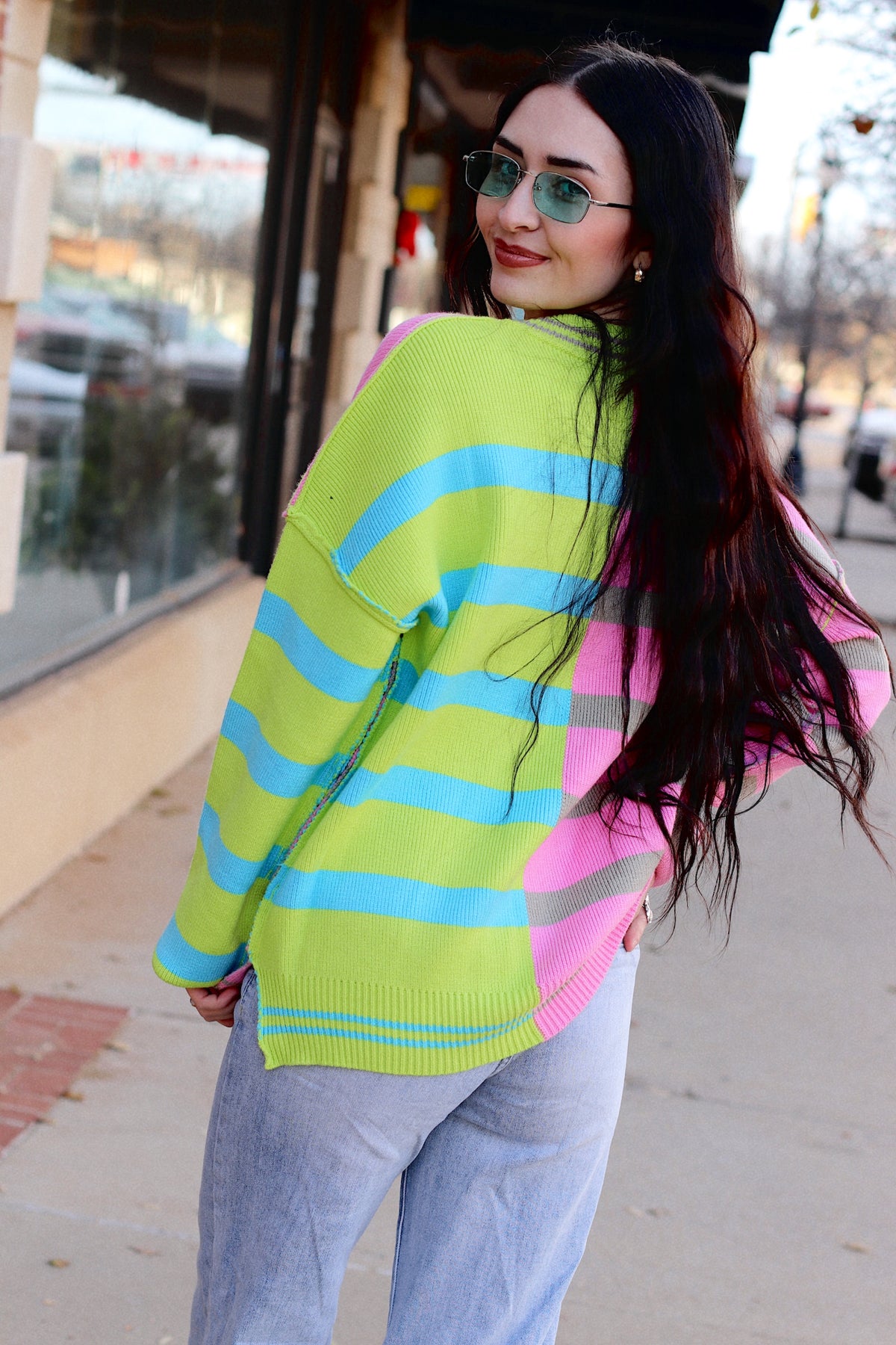 Color Block Sweater + Funky