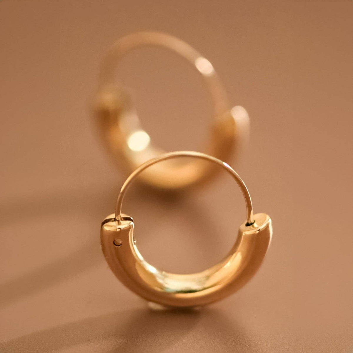 18K Gold Plated Waterproof Dainty Simple Hoop Earrings