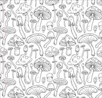 Mushrooms Adult Coloring Book