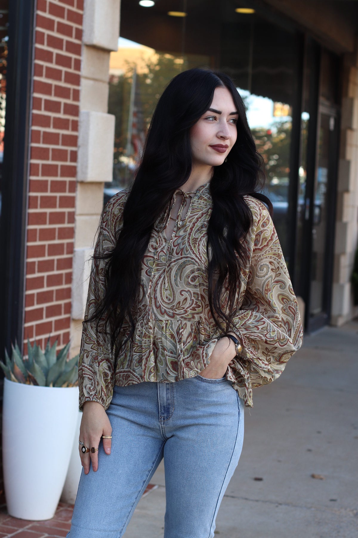 Paisley Flowy Blouse