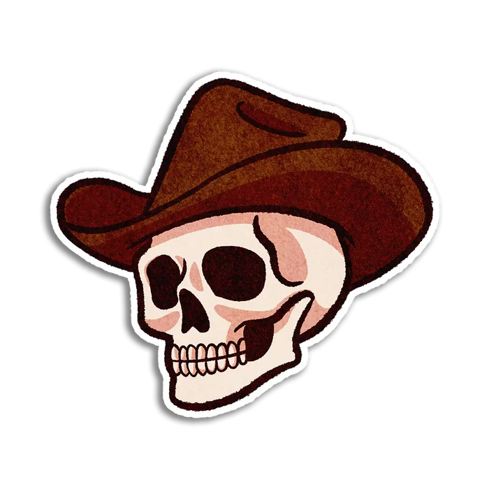 Cowboy Skull Sticker