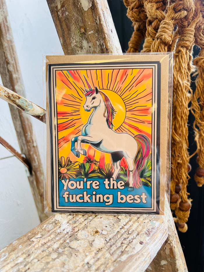 You're The F*cking Best Unicorn Card