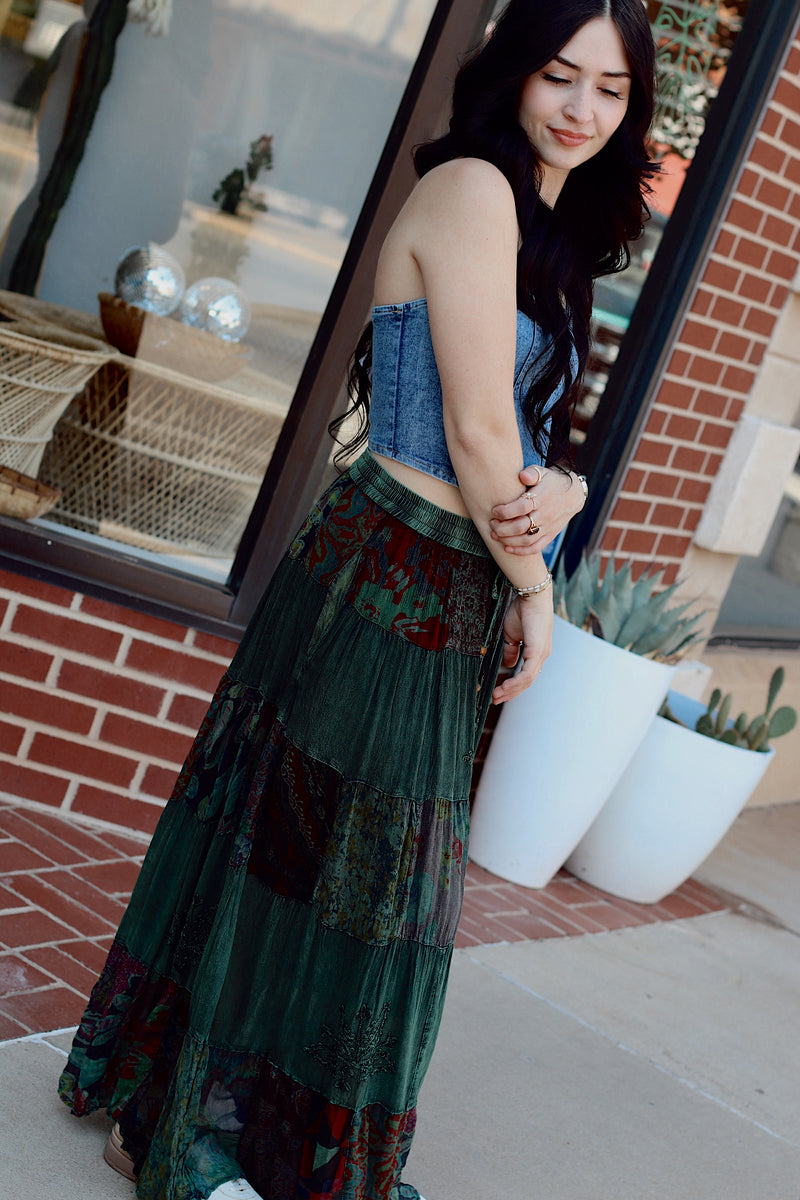 Green Goddess Maxi Skirt