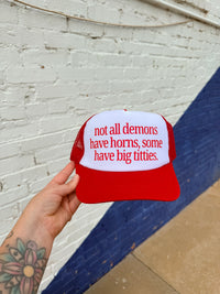 580 Trucker Hat +Red Demons