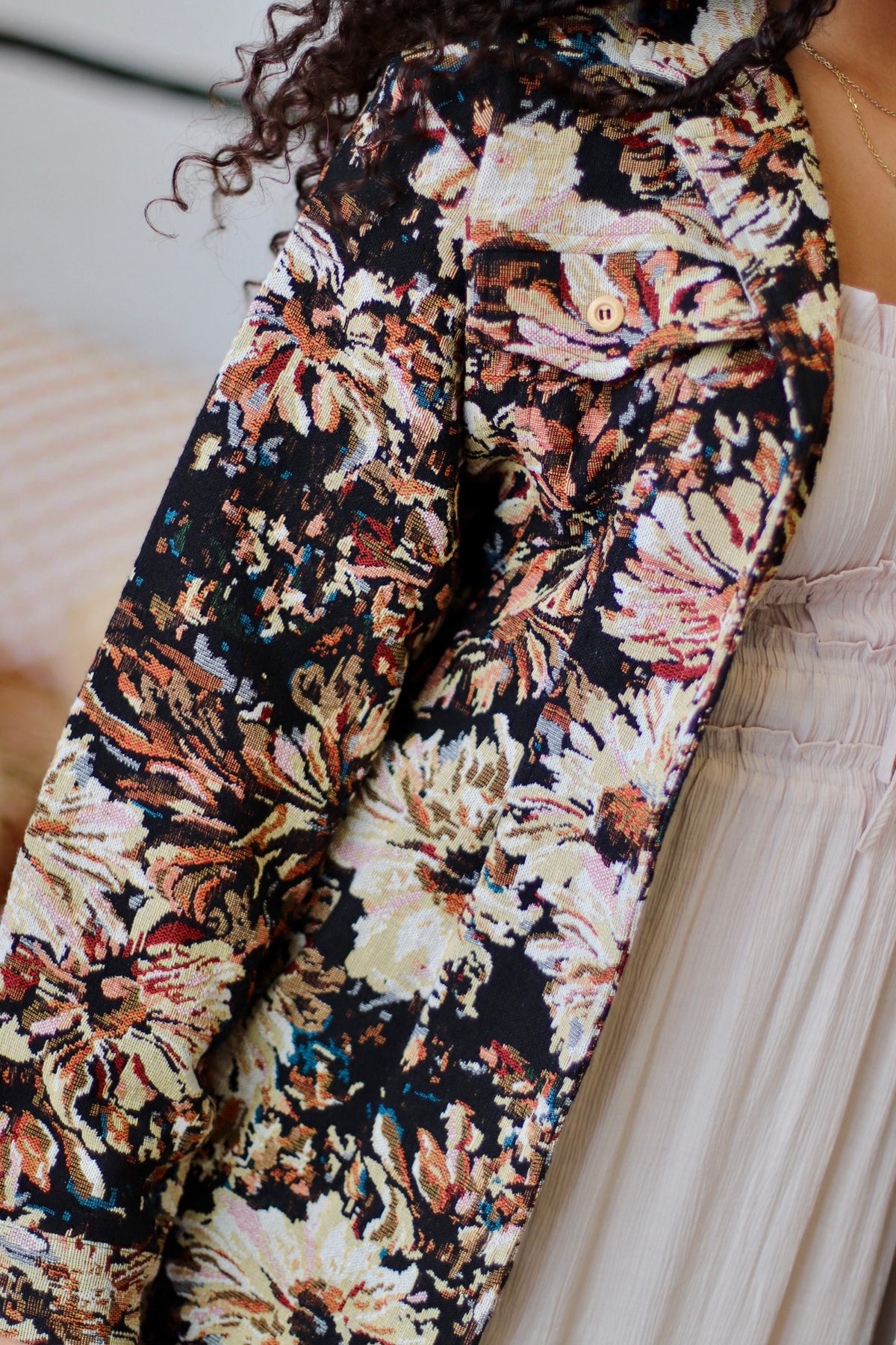 Falling For You Floral Coat