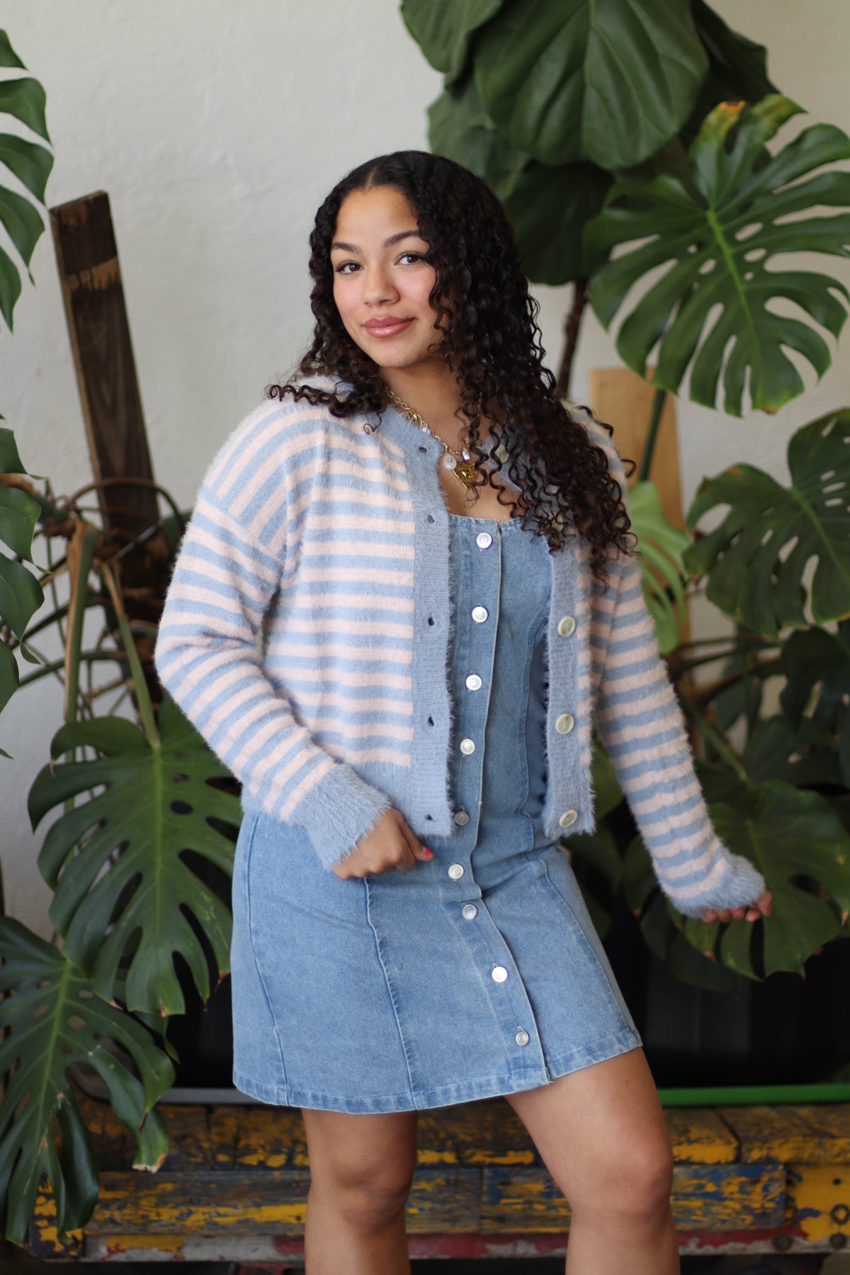 Twila Striped Blue Cardigan