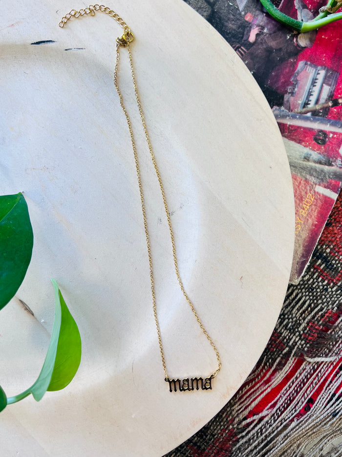 18K Gold Plated Mama Necklace