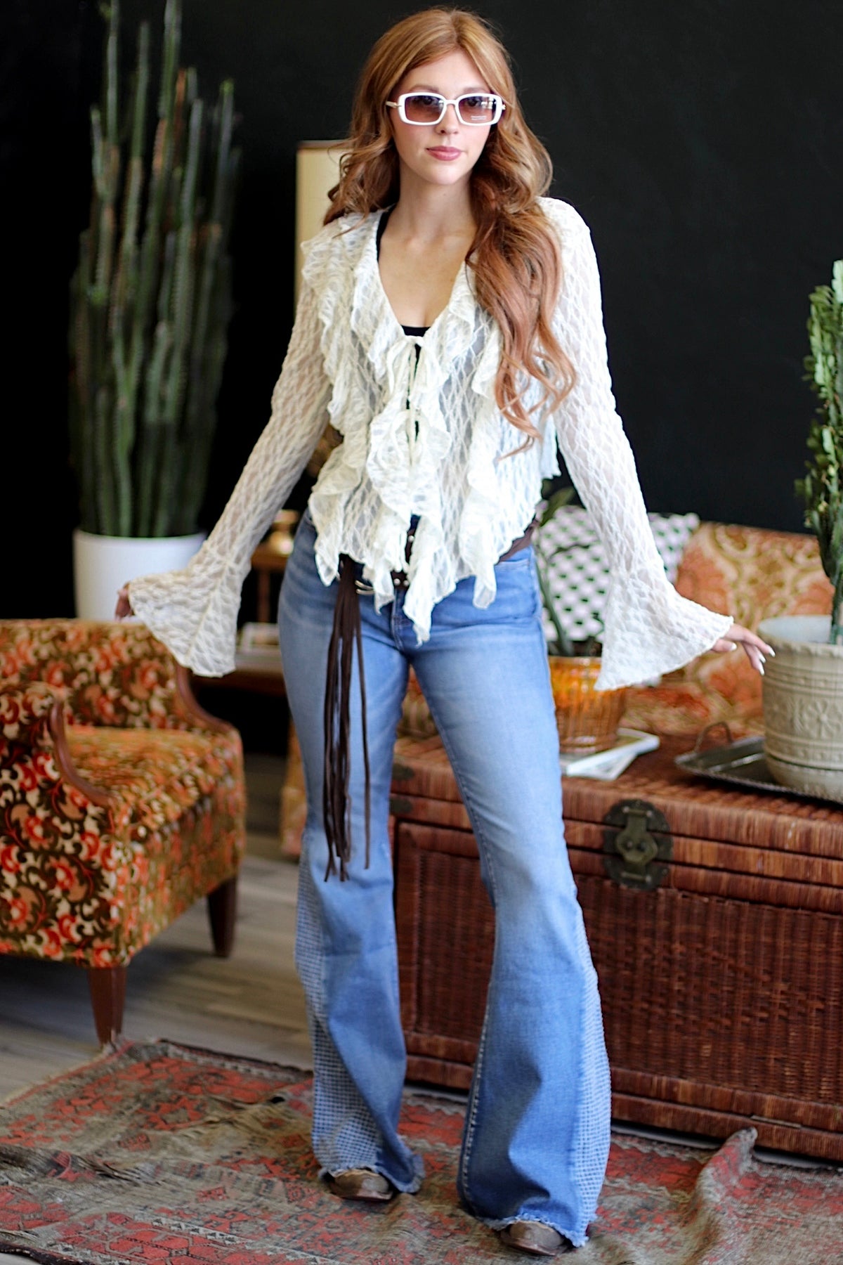 Veronica Medium Wash High Rise Flare Jeans