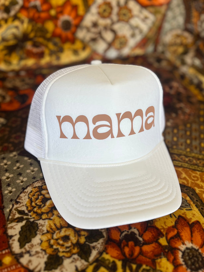 580 Trucker Hat + White/Brown Mama