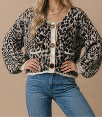 Leopard Button Down Cardigan