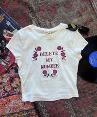Delete My Number Cropped Tee