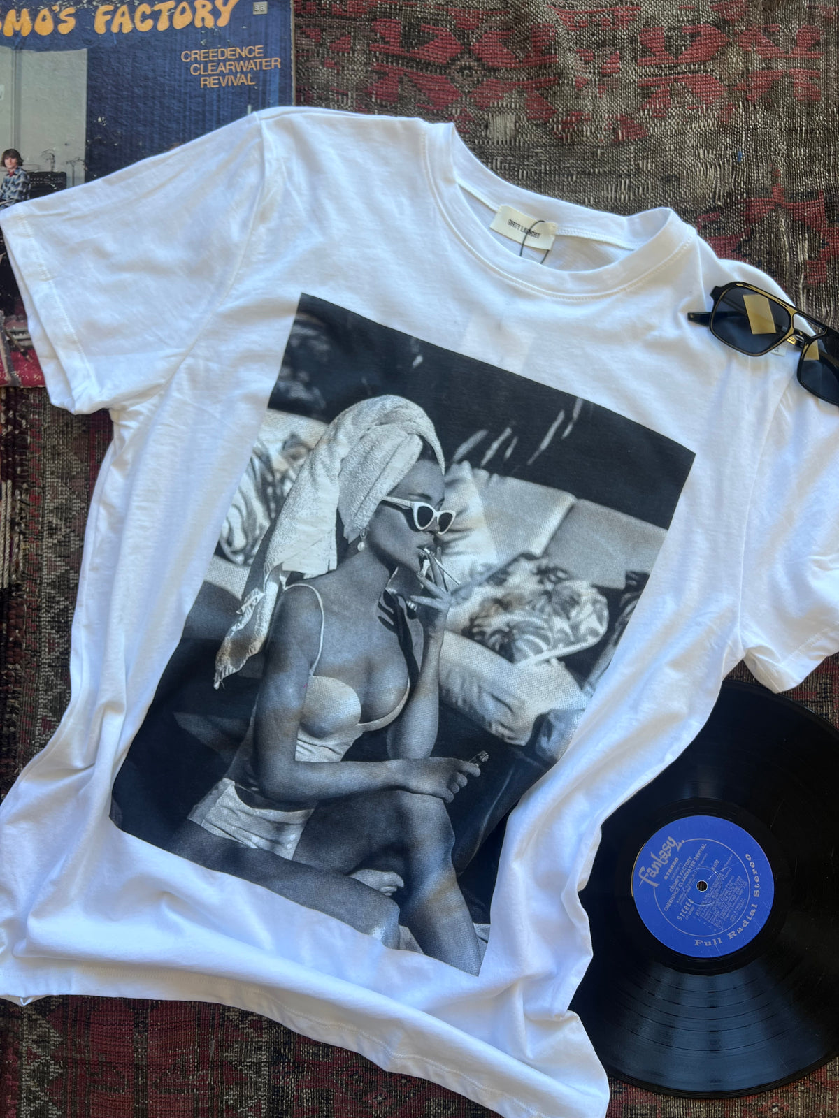 Oversized Cig Girl Graphic Tee