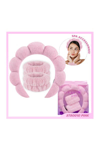 Pink Spa Headband & Wristband Set