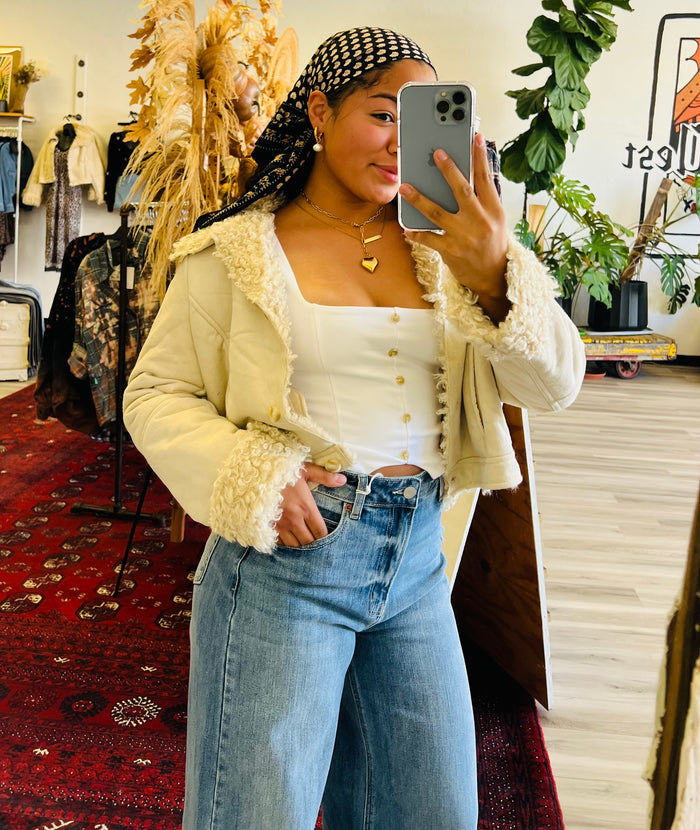 Penny Lane 2.0 Faux Fur Coat in Cream