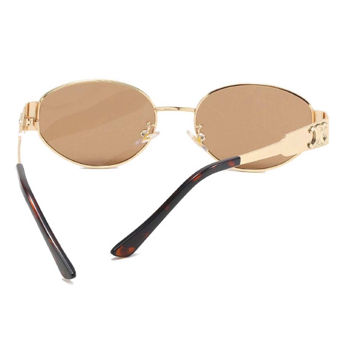 Retro Oval 90s Vintage Fashion Round Sunglasses