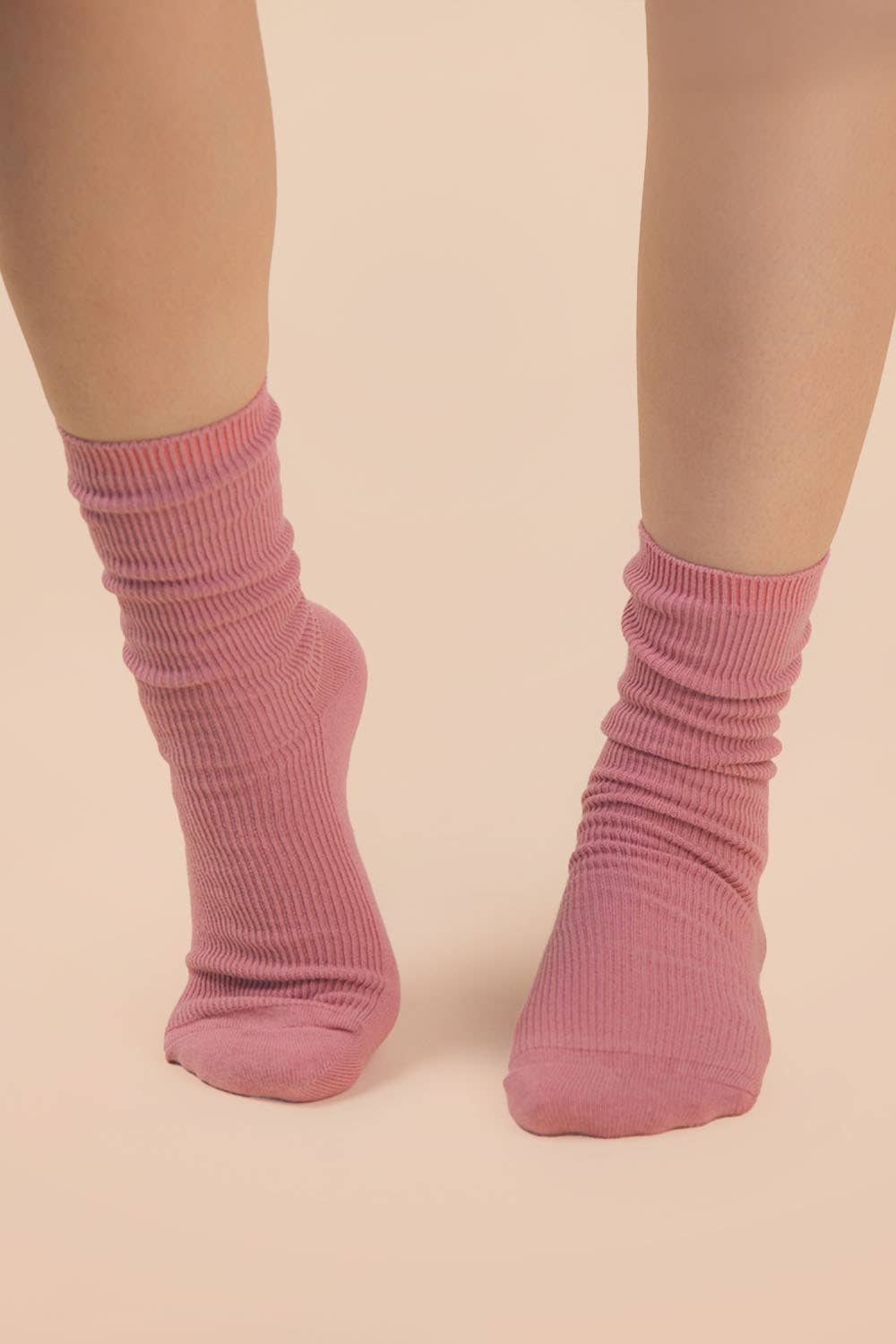 Ribbed mock socks: FOREST