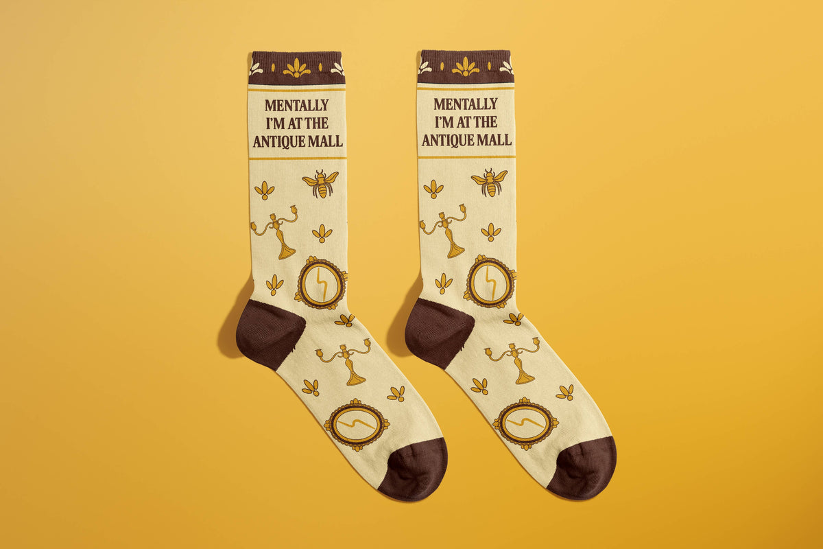 Mentally At the Antique Mall Socks