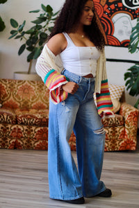 Ember Square Neck Top + White