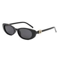 90s Slim Oval Nararow Women Fashion Sunglasses