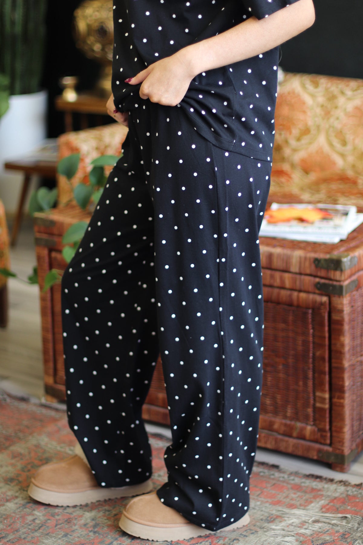 Girl Next Door Polka Dot Pants + Black