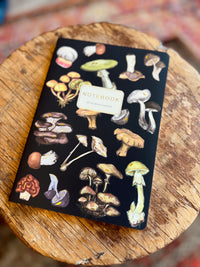 Mushrooms on Black Notebook