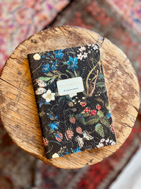 Vegan Leather A5 Notebook - Forest Flowers