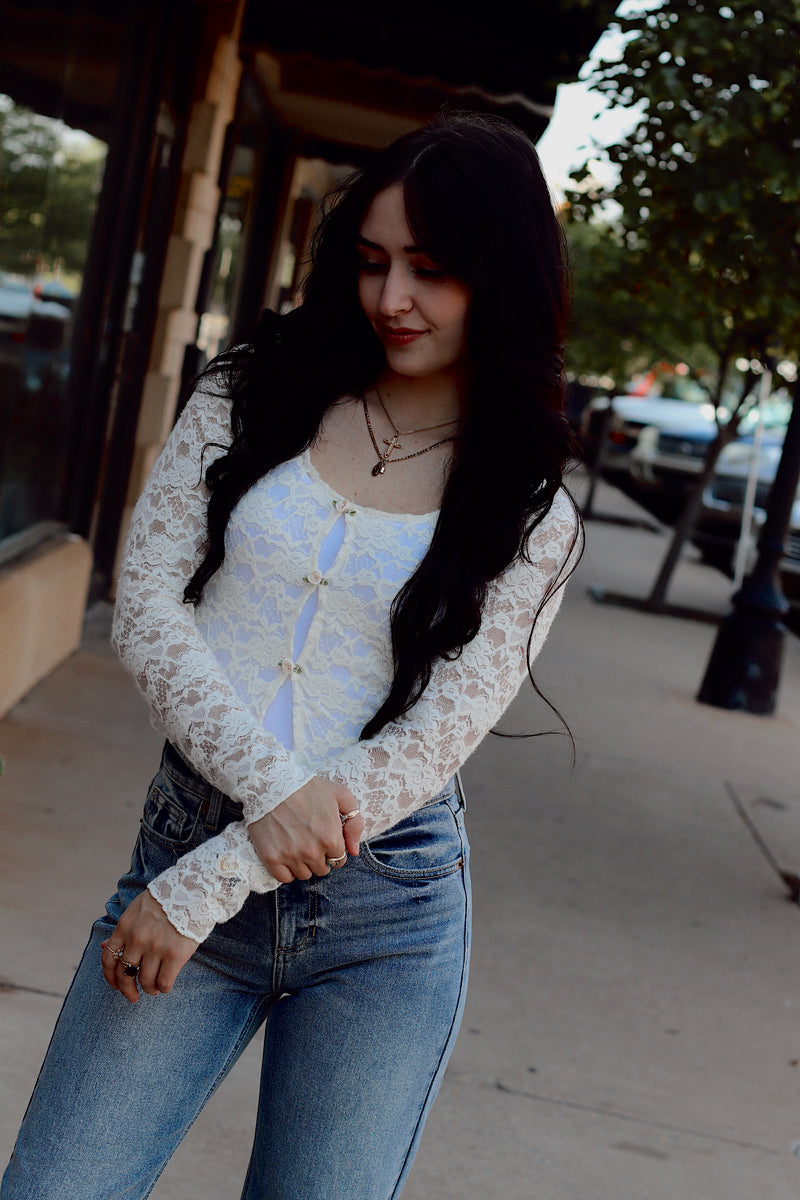 Rosie Lace Cardigan Top