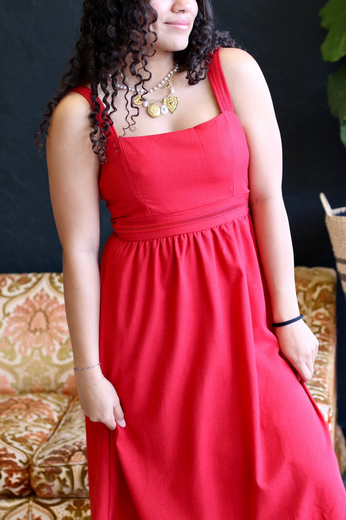 Love Is In The Air Red Midi Dress