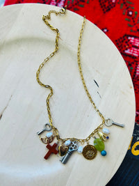 Mixed Media Charm Necklace