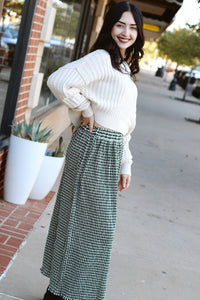 Forest Houndstooth Skirt