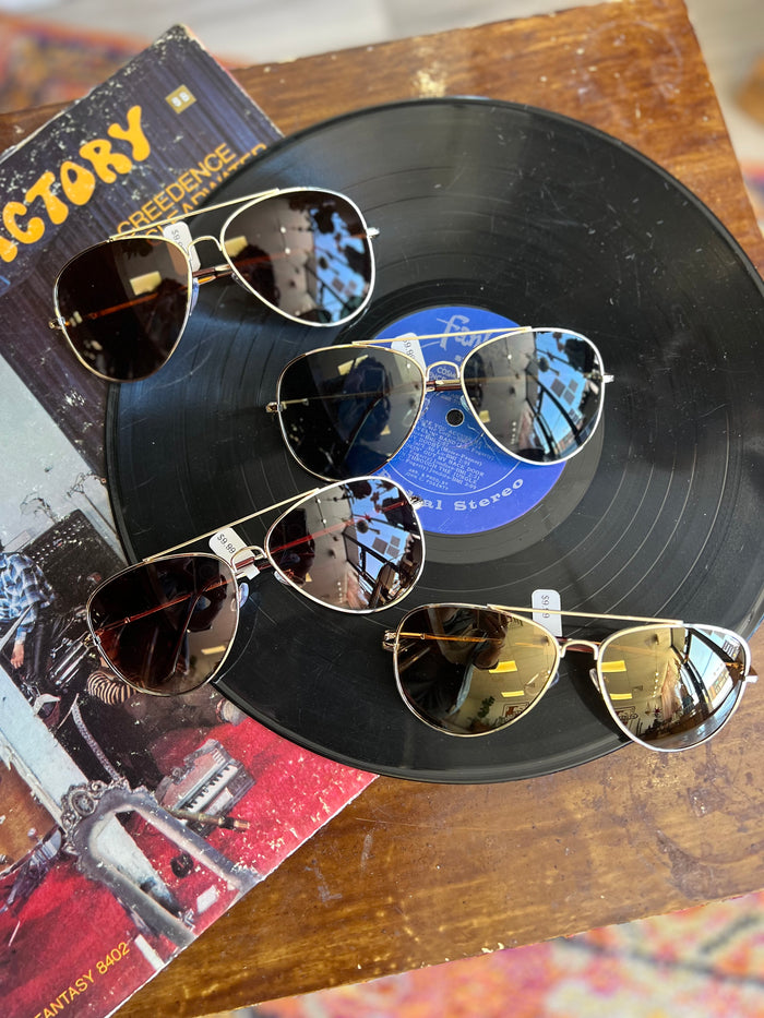 Double Bridge Aviator Sunglasses