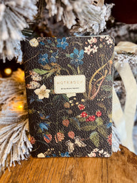 Vegan Leather A5 Notebook - Forest Flowers