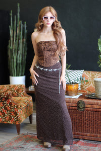 Cheetah Suede Tube Top