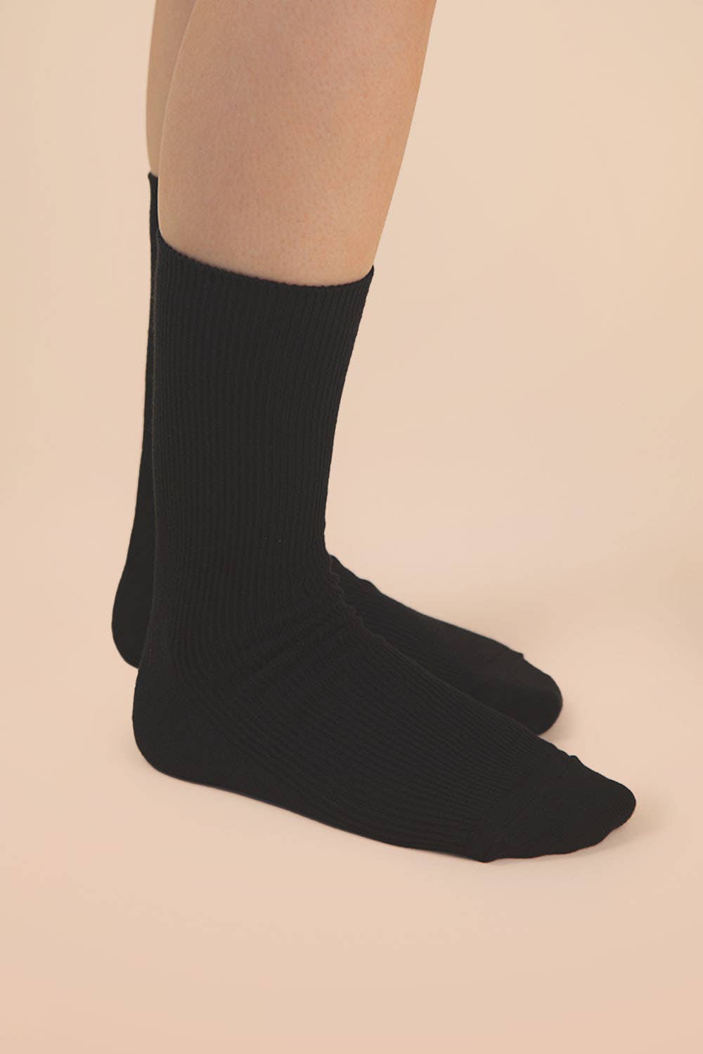 Ribbed mock socks: OLIVE