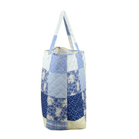 "Garden Walk in Bluebell" Quilted Tote Bag