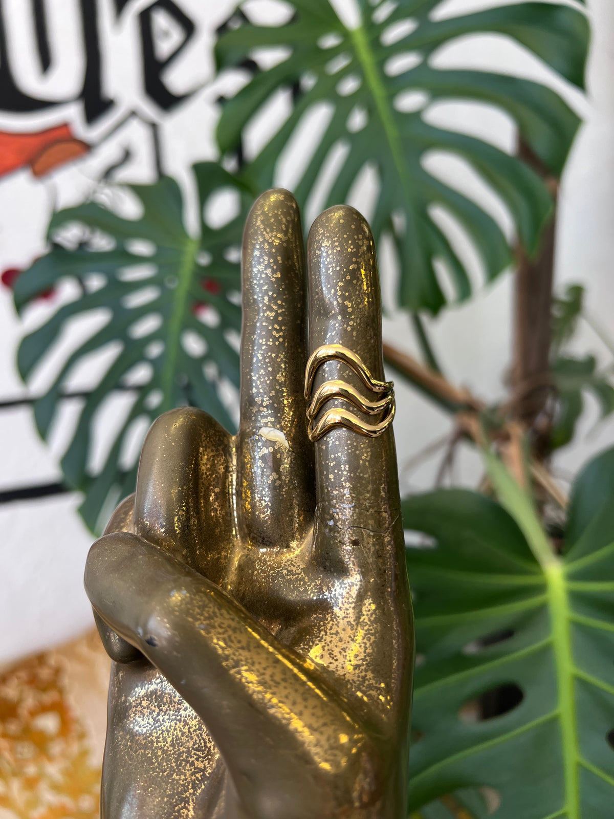 18K Gold Plated 3 Wave Ring